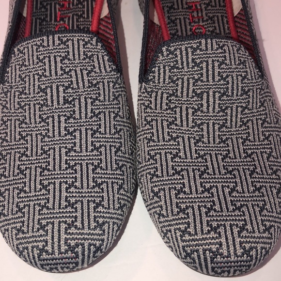 Rothy’s Charcoal Gray Retired Grid Pattern Loafer Flats - Picture 7 of 12